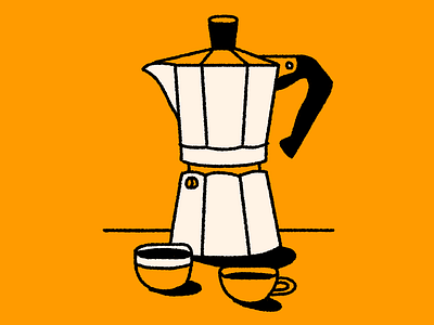 Coffee Methods 2d branding coffee coffee methods colors design digital illustration illustration limited color procreate