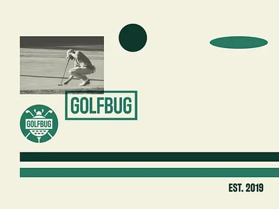 Golfbug Direction badge brand branding bug clean design golf golfer icon jrdickie logo minimal photo project retro sports sports branding sports logo typography unsplash