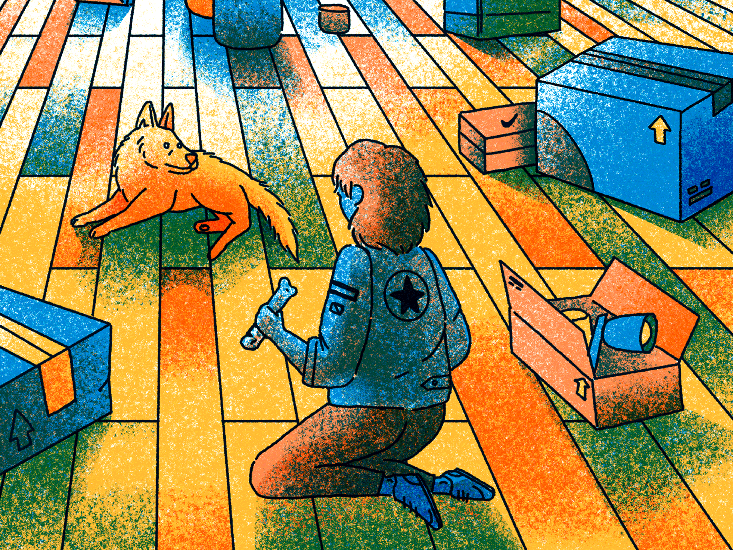 New beginnings design digital illustration illustration limited color poster printing procreate riso risography series