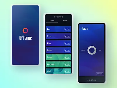 Offtime Screens adobe illustrator adobe xd app app design design illustration