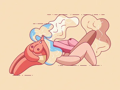 Strawberry Quickie body character design characters cute erotic female feminine feminism flat hiwow illustration kinky vector woman