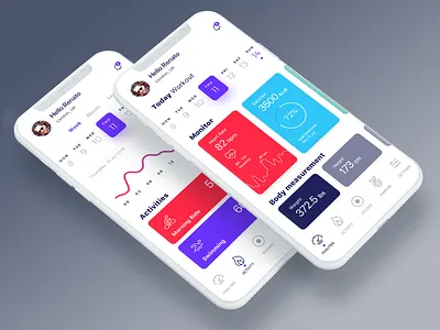 Fitness App design design process design technique fitness app graphic design illustration inspiration mobile mobile app ui user experience visual design