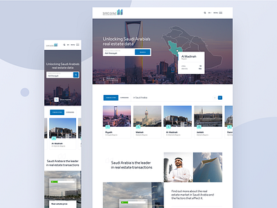 Real Estate General Authority arabia clean design desktop homepage housing map minimal ministry mobile mobile ui real real estate responsive saudi arabia statistic ui ux web webdesign