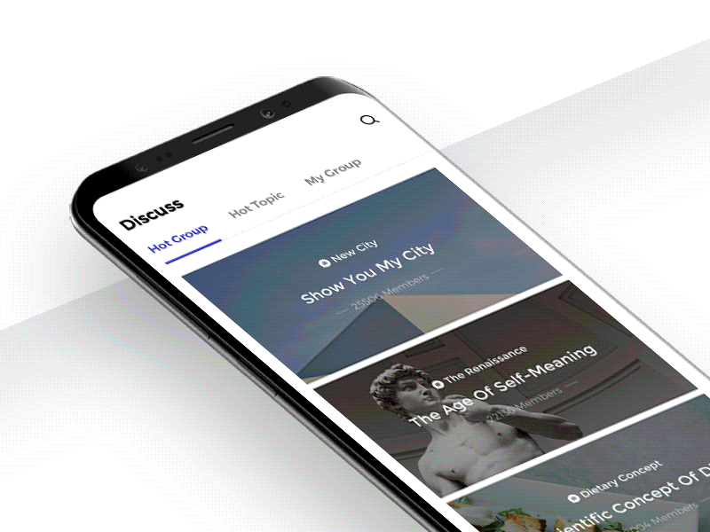 MiaoQu Topic Animation animation app community design flat gif animated icon lynnrgb mobile topic type typography ui ux 讨论 设计 话题