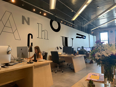 Anchour Wall Mural branding agency lettering mural type type study typography