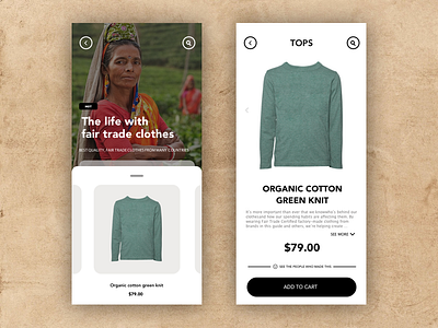 Fashion EC UI beginner daily 100 challenge dailyui ecomerce fairtrade fashion practice