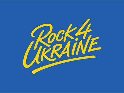 Rock4Ukraine calligraphy design hand lettering lettering logo logotype type typography