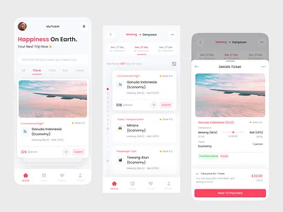 Mobile App Ticket - Wetrip android app androidapp app app design application apps design bus flight ios app iosapp mobile app mobile apps design mobile ui ticket ticket app train travelling ui ui ux design ux