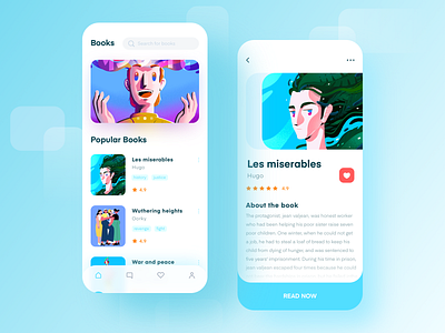Reading app app design icon mobile ui ux