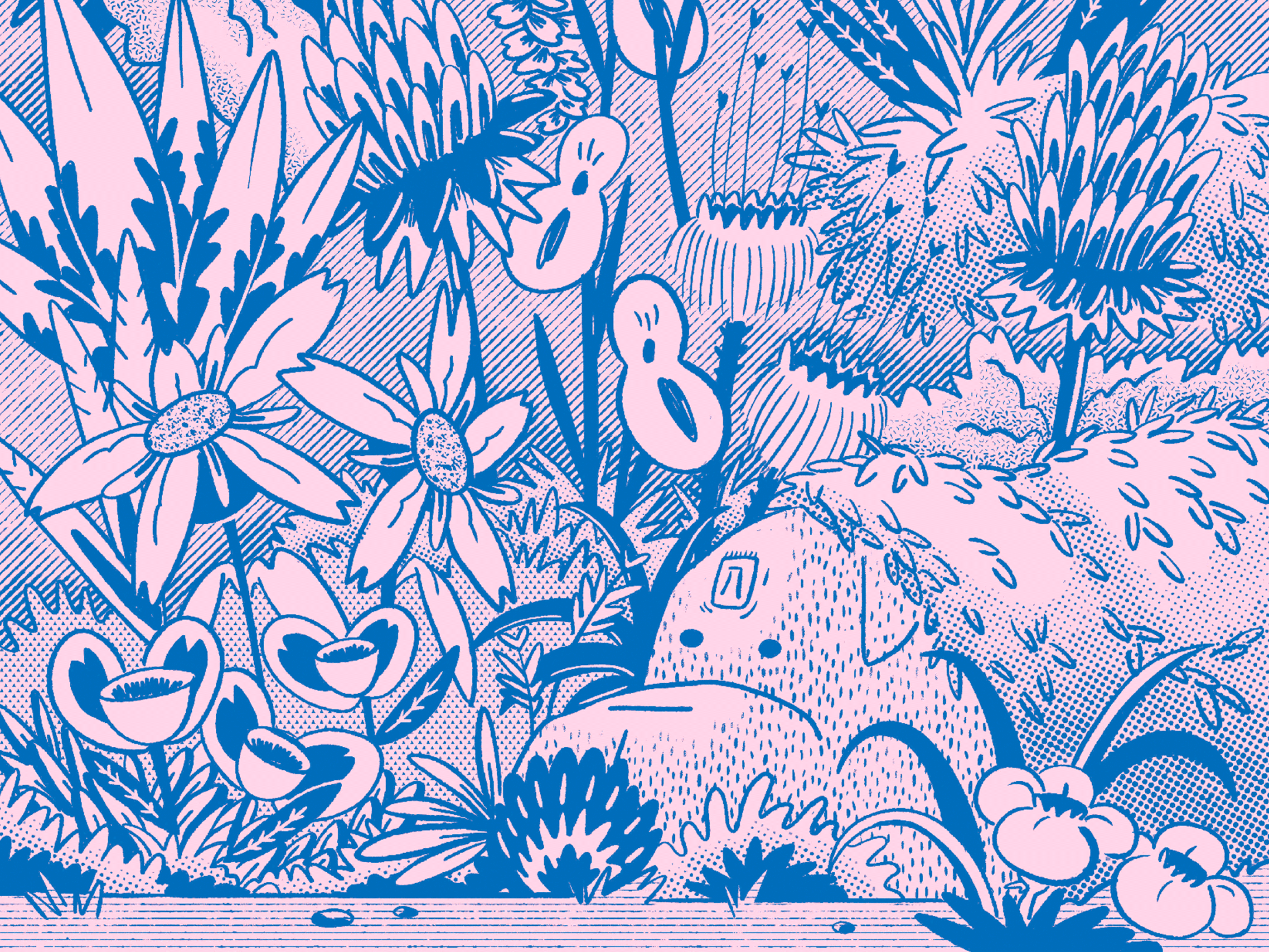 Little piece of forest design digital illustration illustration limited color poster print printing procreate screenprint silkscreen