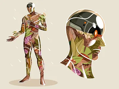 Arksimov android ark character concept design illustration nature robot