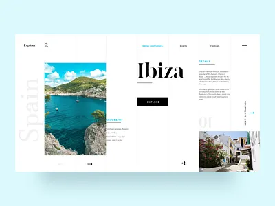 Explore Tours & Travels Webpage Concept app blog clean design flat illustration interaction design landing page landing page concept logo photography tourism travel ui ux uxui web web design webpage website