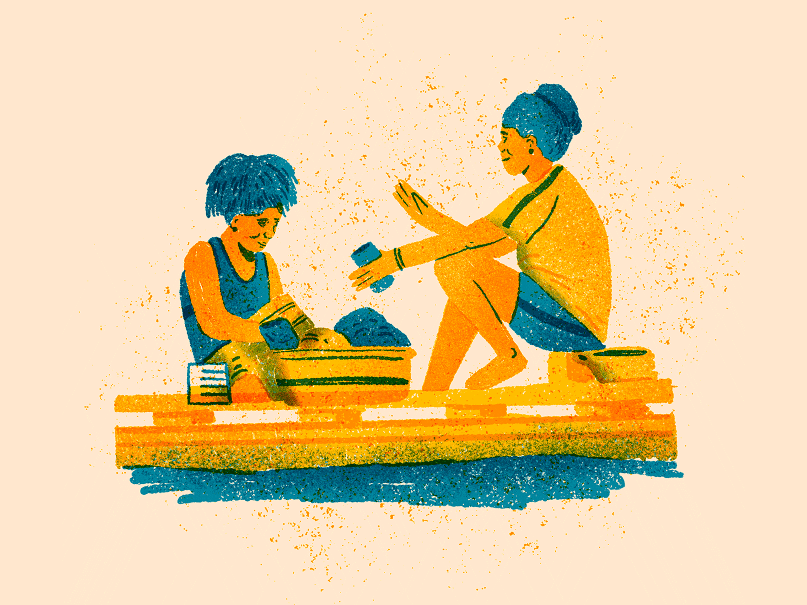 Bojayá renace con la cúrcuma design digital illustration illustration ilustración ilustración digital limited color ngo ong print printing procreate