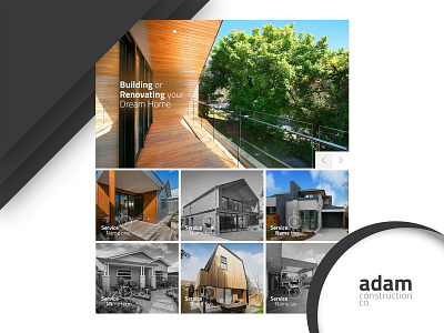 Adam Construction Co. -Web Design branding design graphic design identity illustrator type typography web