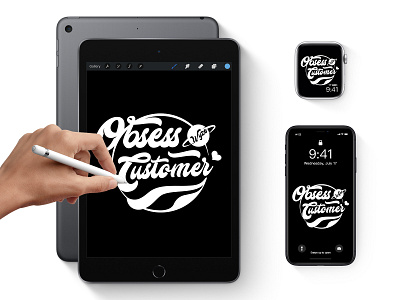 Obsess Customer wyze obsess customer badge font