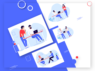 Designers design illustration vector website