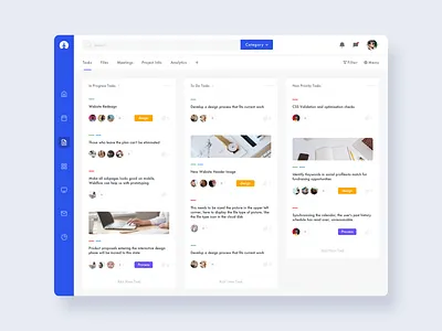 Task Management Dashboard task ui 设计