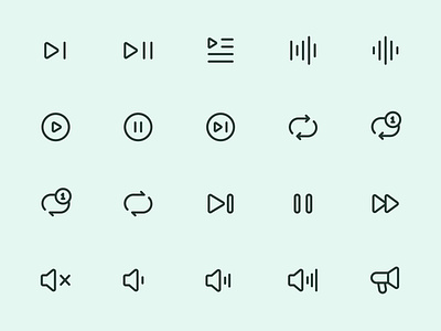 Myicons — Audio, Music line icons audio icons essential icons flat icons icon design icon pack icons icons design icons pack interface icons line icons music icons myicons ui ui design ui designer ui icons ui kit ui web design web design web designer
