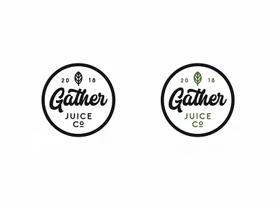 Gather Juice Co branding design icon illustration juice lettering logo typography vector