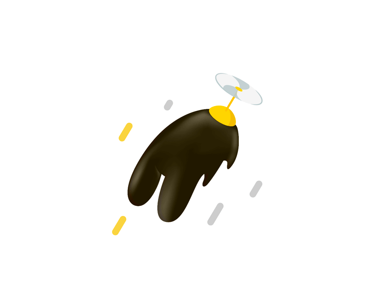 RabbitPoop-Hopter 2danimation balck frustrated hopter rabbitpoop tired vector