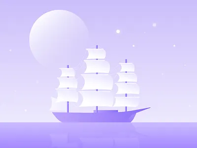 Sailboat color daily illustration sketch