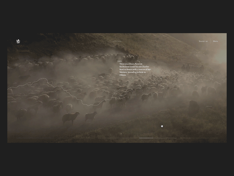 Horizontal navigation animation asymetrical charity grid historical horizontal horizontal scroll minimal photographic photography storytelling typographic