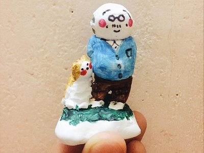 Daikichi & Tama art clay illustration scuplted sketch