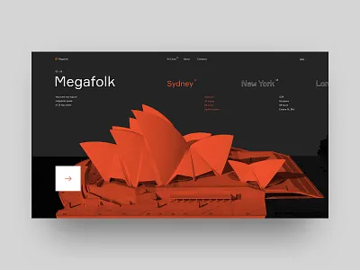 Megafolk animation black city customer design fashion grid helvetica interaction megapolis minimal site swiss typography ui unique ux web website