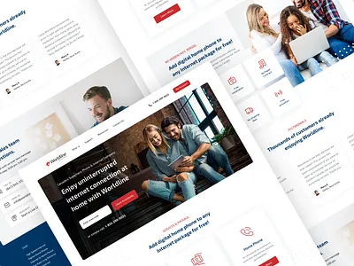 Landing Page business hero banner homepage internet landing page network website website design