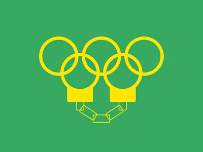 Rio Corruption brand indentity branding branding design colors design graphic graphicdesign green illustration logo logo design minimal olympic games sport vector yellow