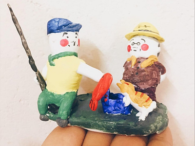 Daikichi & Iwao art artwork clay illustration sketch