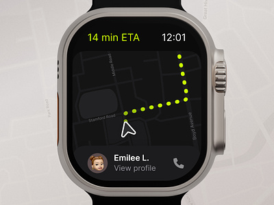 Snacks delivery watch app delivery map navigation order profile route shopping snacks track tracking ui ux watch