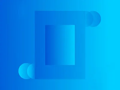 The Door art blue digital gradient vector