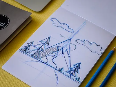 Mountain sketch artist doodle drawing ink pen art photography sketch