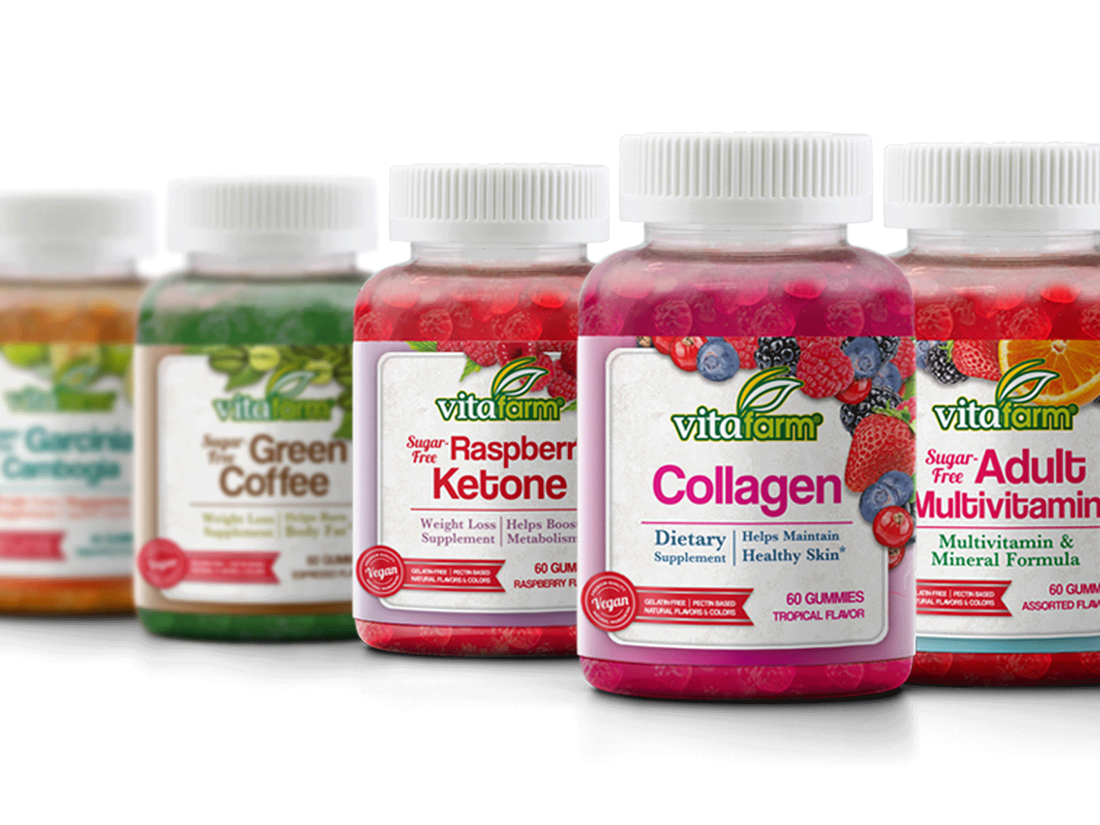 Adult Gummy Vitamins bottle bottles brand color design fruits graphic graphic design gummy health healthy label packaging design supplement vitamin vitamins