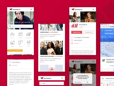 Triangeln - Pitch hm indoor maps mall malmö mobile pitch shopping triangeln webdesign website