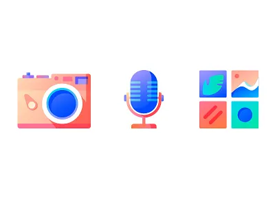 Illustration Style Experiment #2 animation audio camera illustration media mic photo