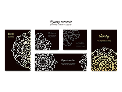 Luxury mandala card template collection ads background banner business card collection foil stamping free download freepik gold foil golden invitation card luxury mandala mandalas ornament silver stationery visit card visiting card