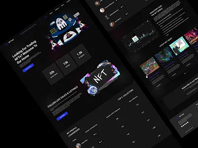 NFT Landing Page Design design home home page homepage landing landing page landingpage ui uidesign uiux userinterface ux ux design web page website