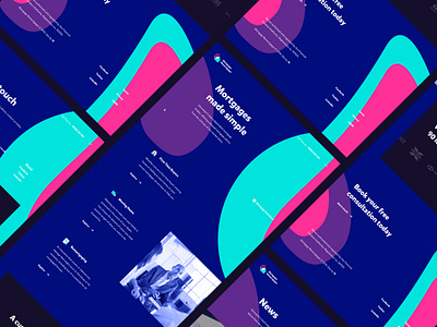 Mortgages Remortgages Website blob brand branding colour design fluid mortgage mortgages ui web website