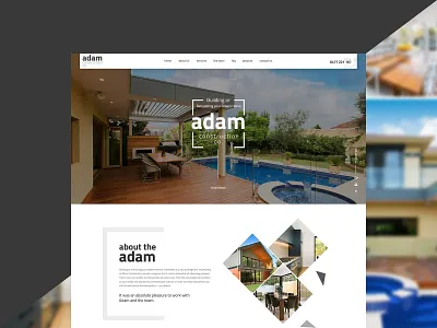 Adam Construction Co. - Web Design branding graphic design illustration illustrator typography web