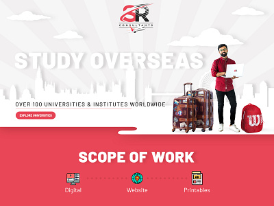 S.R. Education branding design illustration illustrator logo minimal typography ui ux web website website design company