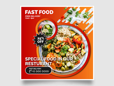 Social Media Post banner Design ad background banner digital marketing facebook ad food instagram marketing post restaurant social media template