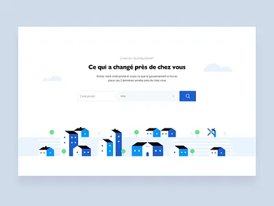 Near you city illustration interface landing localisation search town ui webdesign