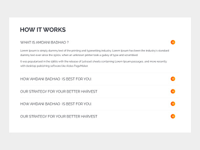 Amdani Badhao - How It Works UI element accordian accordion dograsweblog how it work how it works ui design ui element ui elements