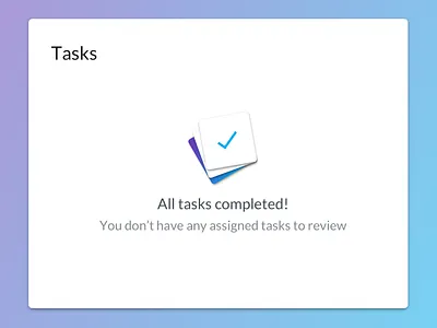 Empty State card completed empty state jobs task to do ui ux