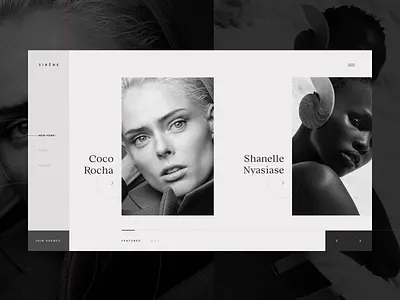 Fashion Models Portfolio Website catalog design design studio fashion interaction interface interface design landing minimalism photography portfolio ui ui design user experience ux web web design web development web page web site