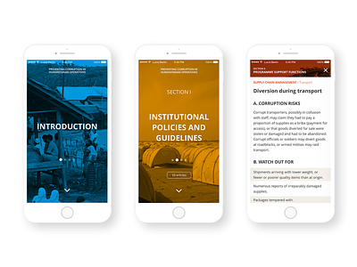 Preventing Corruption in Aid app android app app design application art direction ios mockup mockups navigation transparency international ui ux