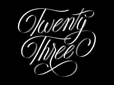 2023 2023 2023 new year 23 anniversary black and white hand lettering lettering new year new years new years day new years eve nye ribbon script twenty three twenty twenty three new year type typography