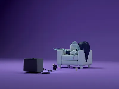 Mei. Good Night 3d c4d cinema4d girl illustration octanerender